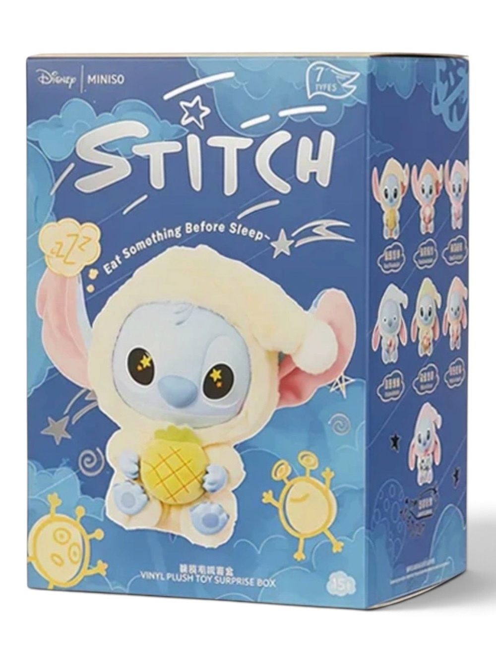 Disney MINISO Stitch Eat Something Before Sleep Plush Blind Box Sealed